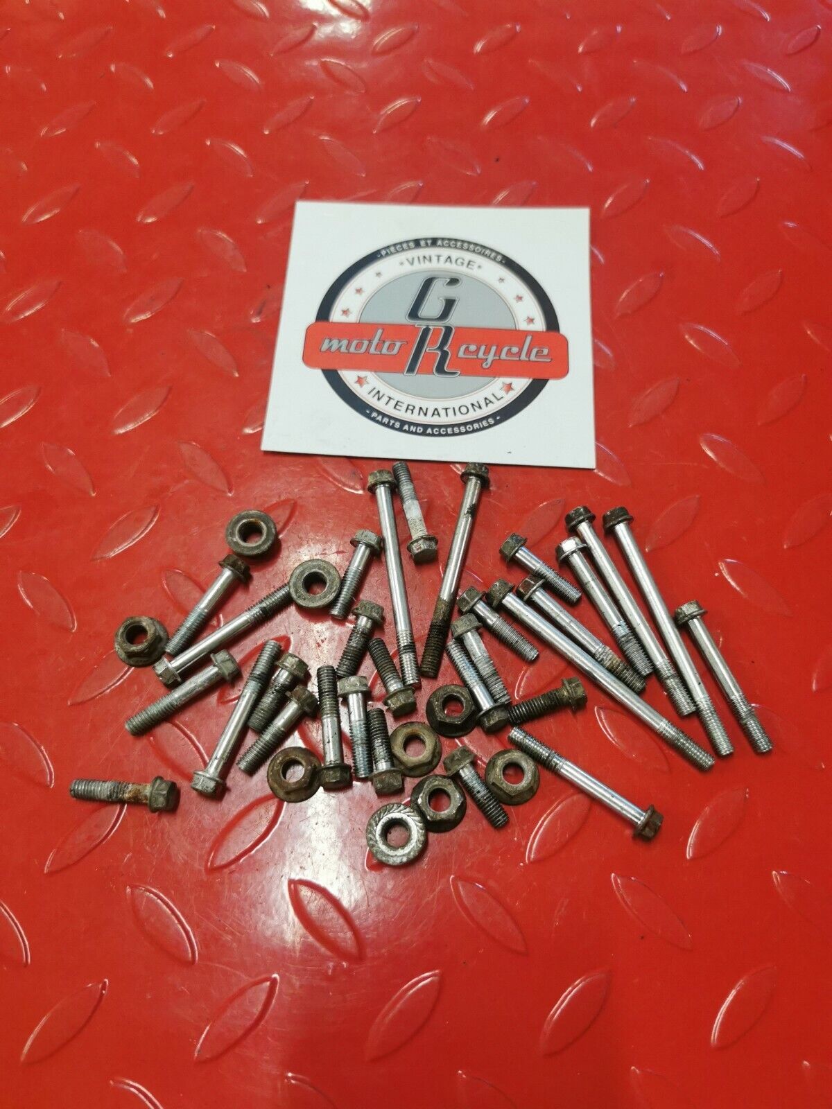 Honda CR125R 1982 motor engine top bottom end crankcase cover bolt hardware