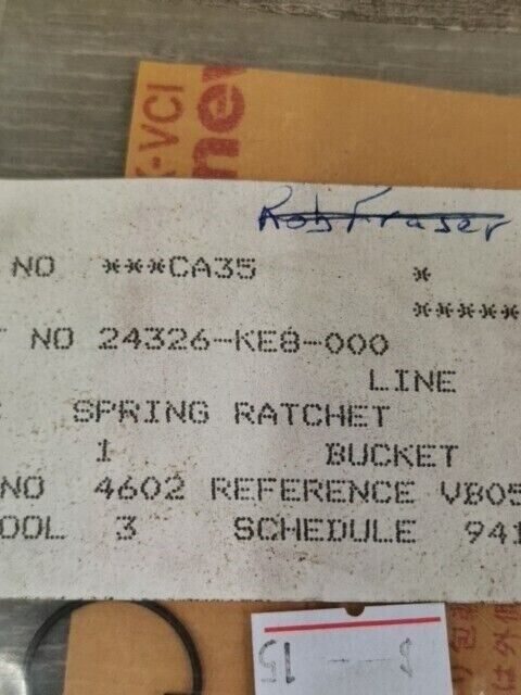NOS HONDA VF400F VF500C 1982 - 1984 SPRING RATCHET 24326-KE8-000 H76