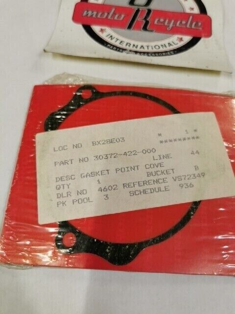 NOS HONDA CBX1000 1979 1980 GASKET POINT COVE 30372-422-000 H100
