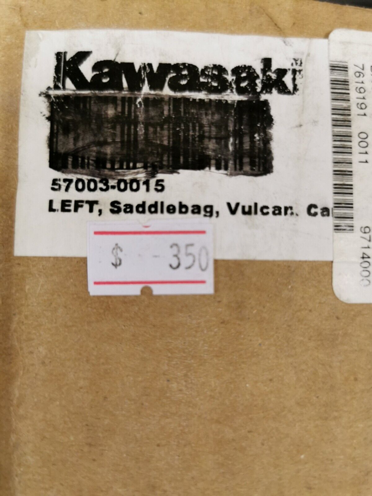 NOS KAWASAKI  VN900 VN2000  2006 - 2009 LEFT SADDLEBAG  VULCAN  57003-0015