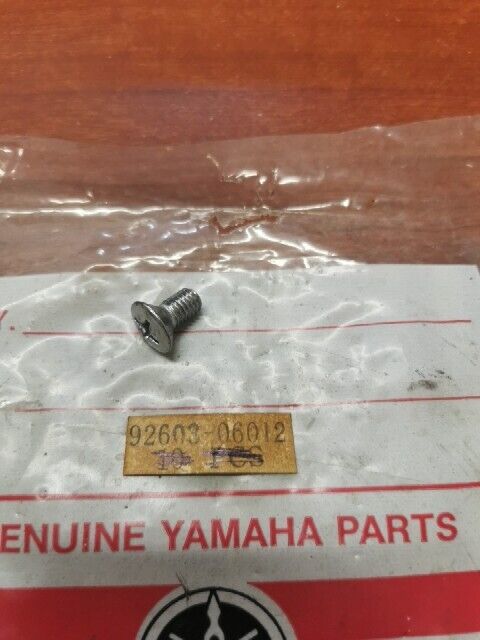 NOS Yamaha 1982 1983 YZ490 OVAL HEAD SCREW 92603-06012 SUB 98603-06012-00 Y163