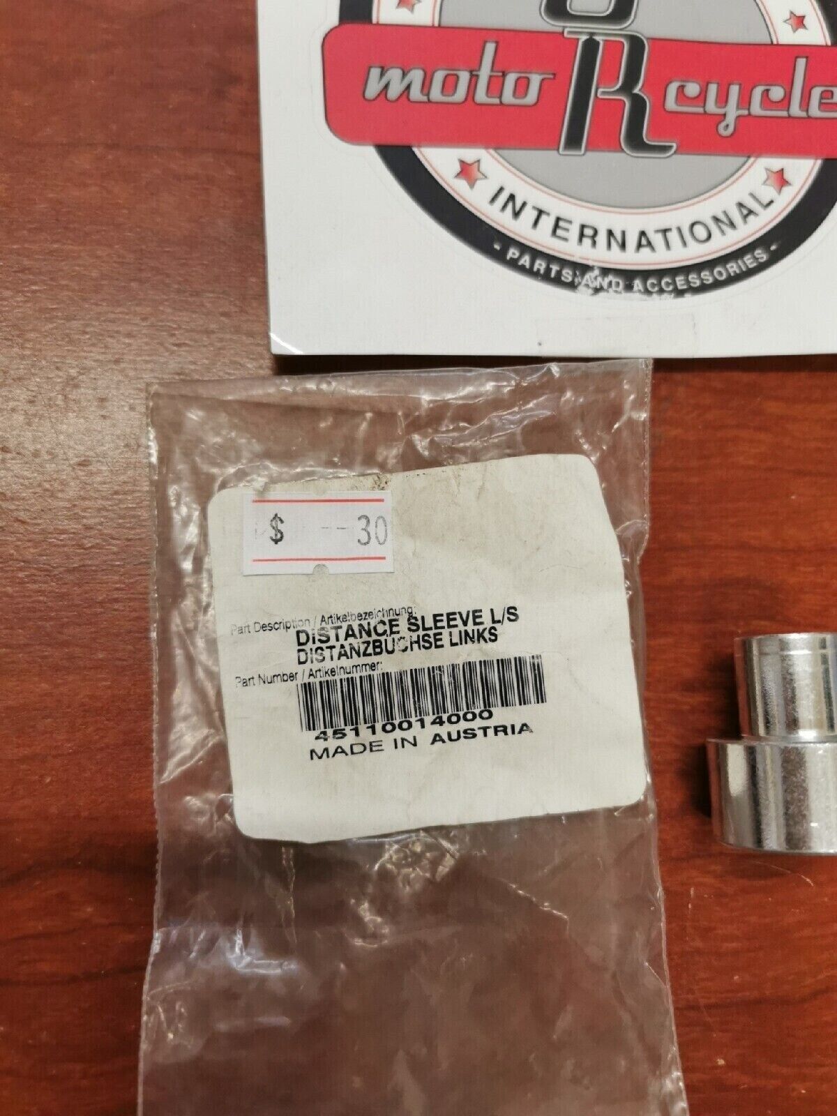 NOS KTM SX50 DISTANCE SLEEVE L/S 45110014000 KT3