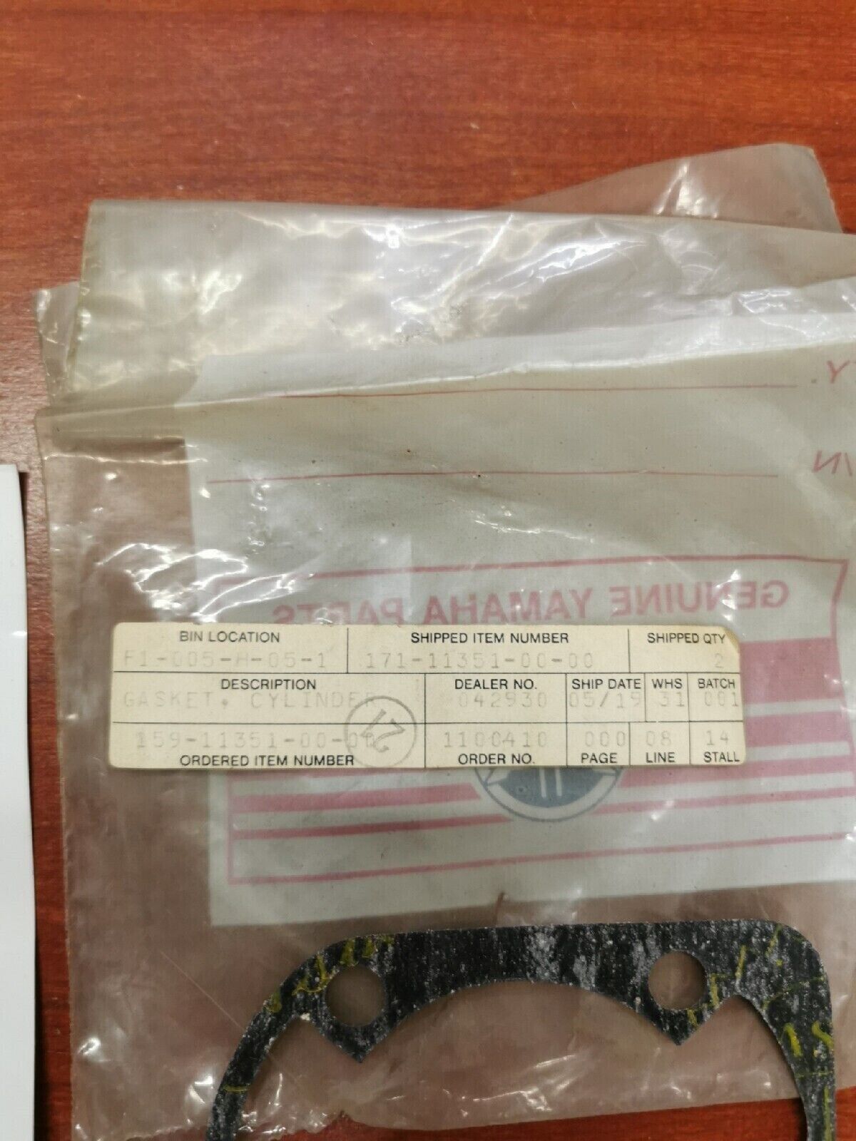 NOS Yamaha TD1 YM1 YDS3 CYLINDER GASKET 171-11351-00-00 Y77