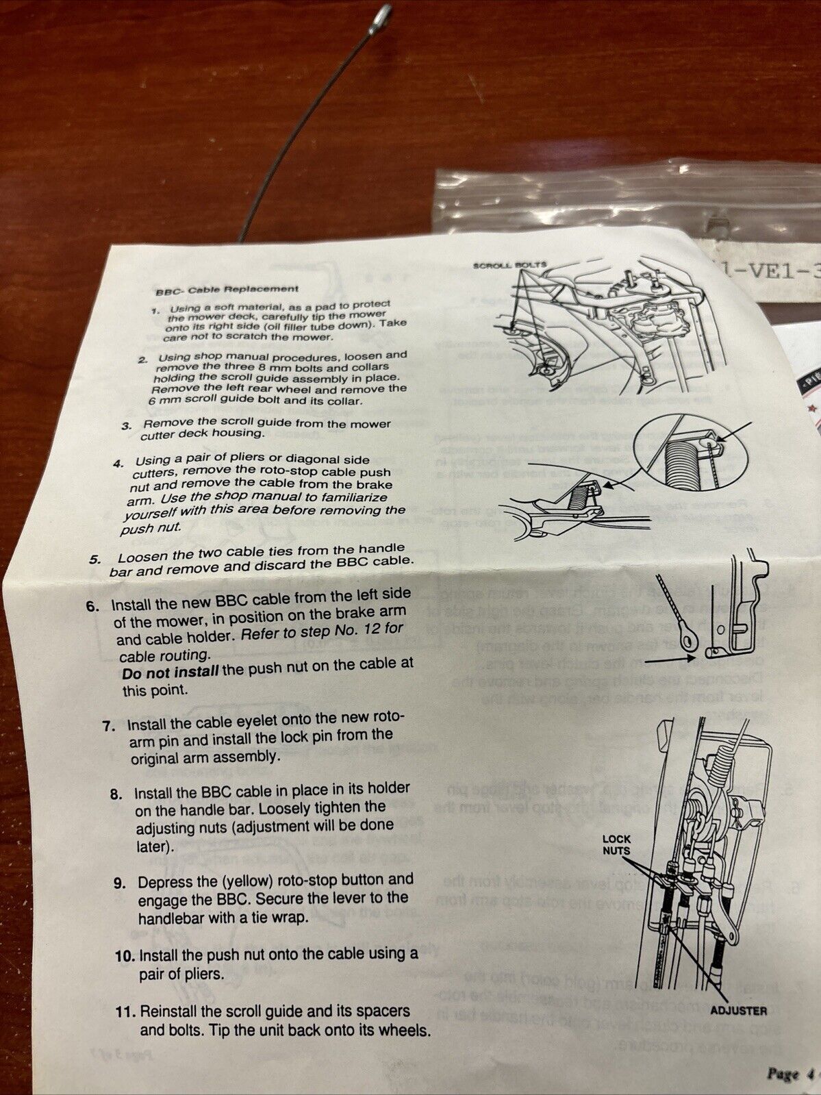 NOS Honda HRM215K3 HRB215K3 RECALL KIT 54530-VE2-M11 75130-VE1-L10 H160