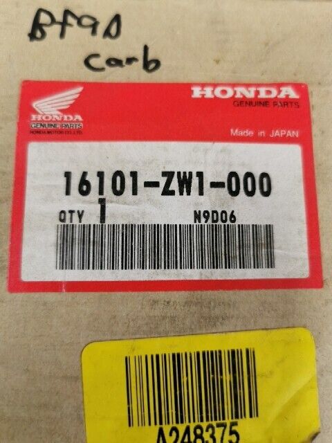 NOS HONDA BF90 CARBURETOR 16101-ZW1-000  H85
