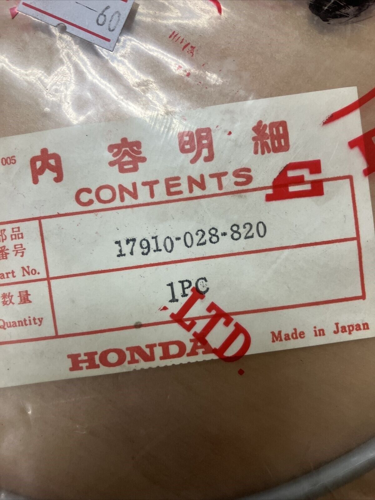 NOS HONDA CL70  CABLE  THROTTLE  17910-028-820 H18