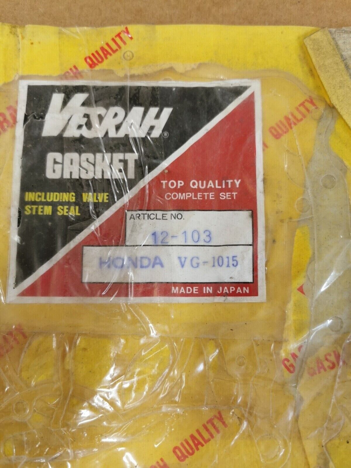 NOS VESRAH HONDA XL185S XL125S CRANKCASE GASKET KIT INCOMPLETE VG-1015 J49