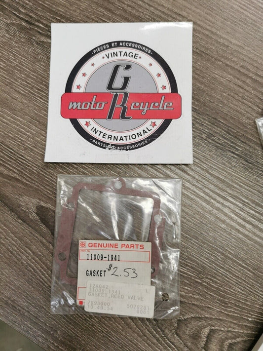 NEW NOS KAWASAKI KX125 KDX200 KX125 KX500  REED VALVE GASKET 11009-1941 K31