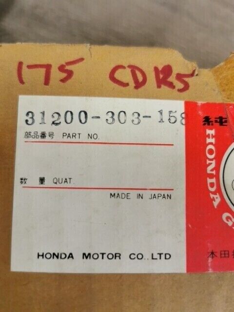 NOS HONDA CA175 1969 CB125CB6  STARTER 6V STARTING MOTOR 31200-303-158 H87