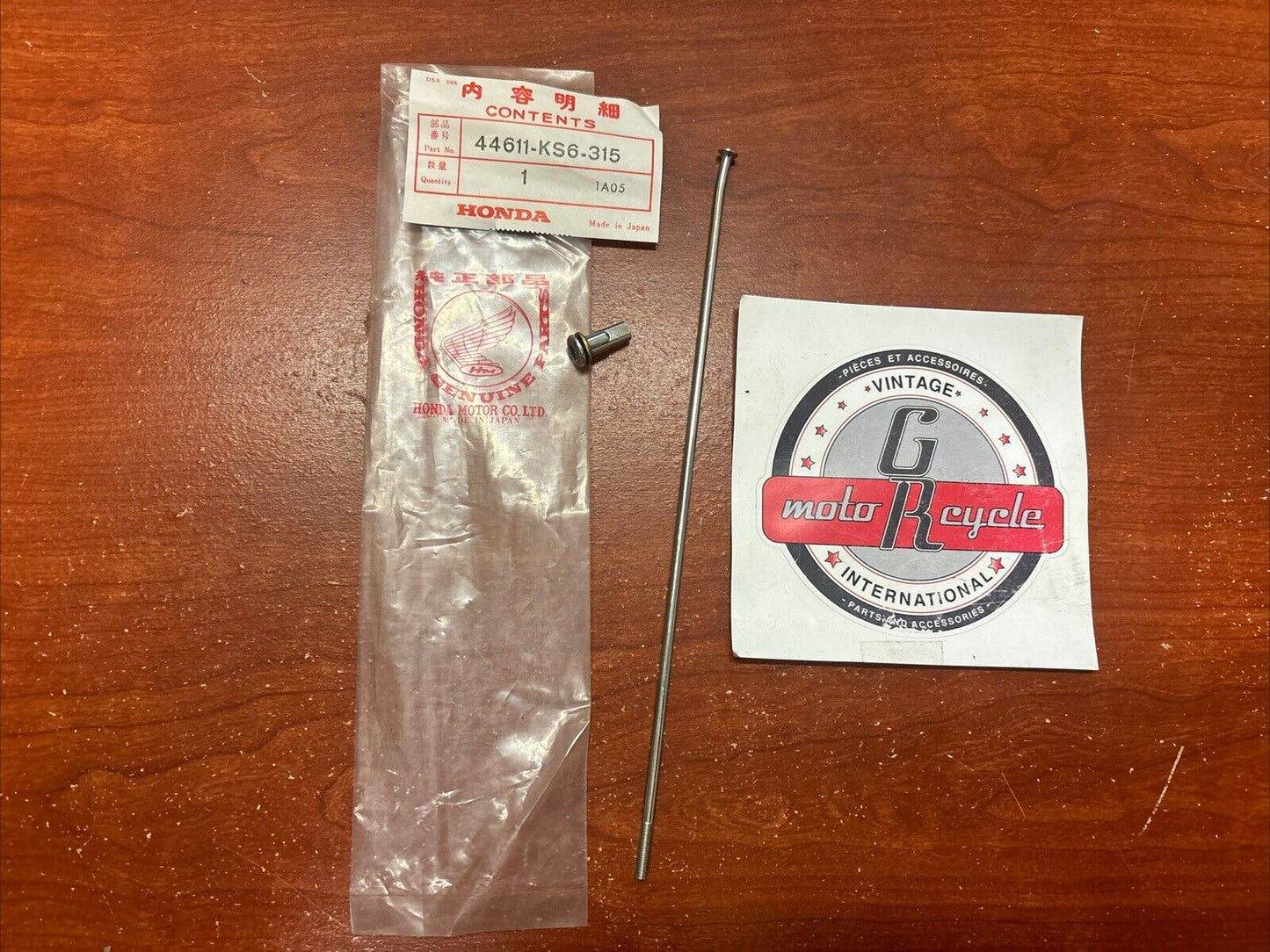 NOS Honda CR125R CR250R CR500R FRONT WHEEL SPOKE SET B 44611-KS6-315 H139