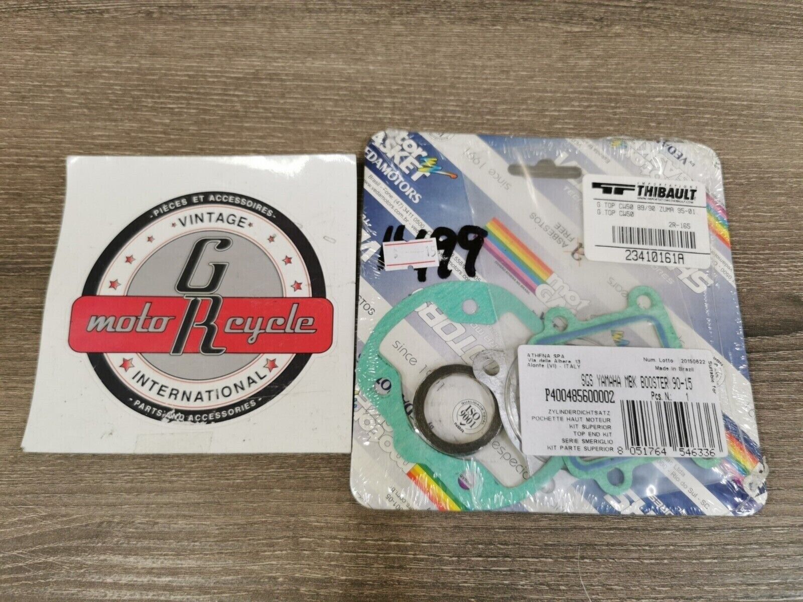 NOS MOTOR GASKET YAMAHA MBK BOOSTER 1990 - 2015 TOP GASKET P400485600002 J45