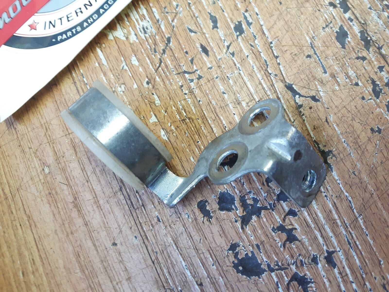 Honda XL250R 1984 lower brake cable holder guide hanger bracket 1985 1986 1987 .