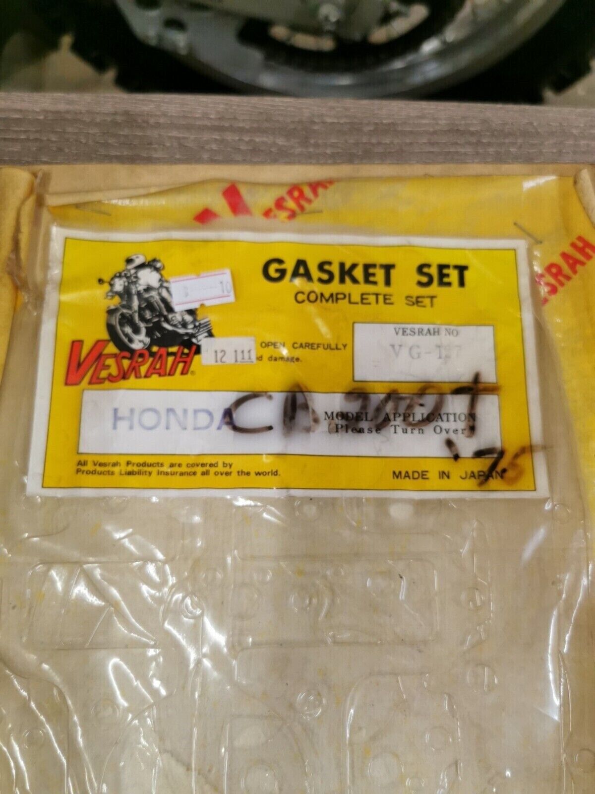NOS VESRAH HONDA CB200 CB200T INCOMPLETE GASKET KIT VG-137 J46
