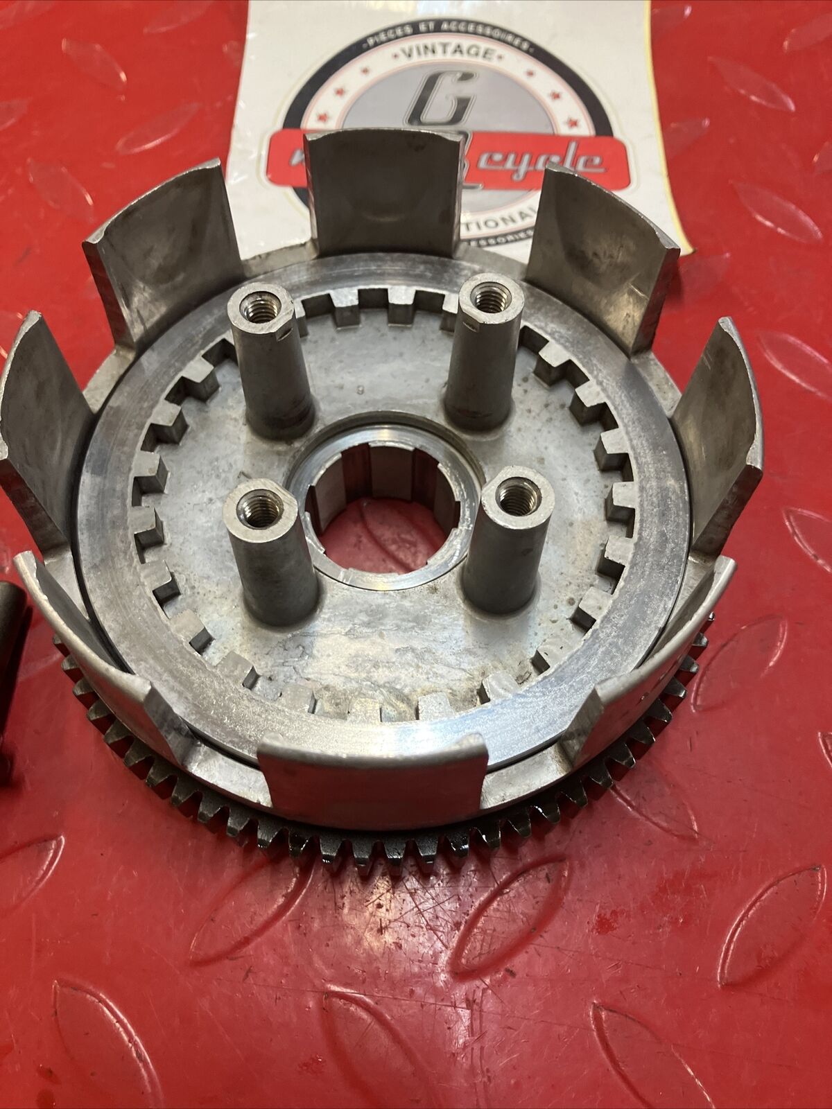 Honda XL100 1977 complete clutch outer center hub basket plate 22100-324-000 2