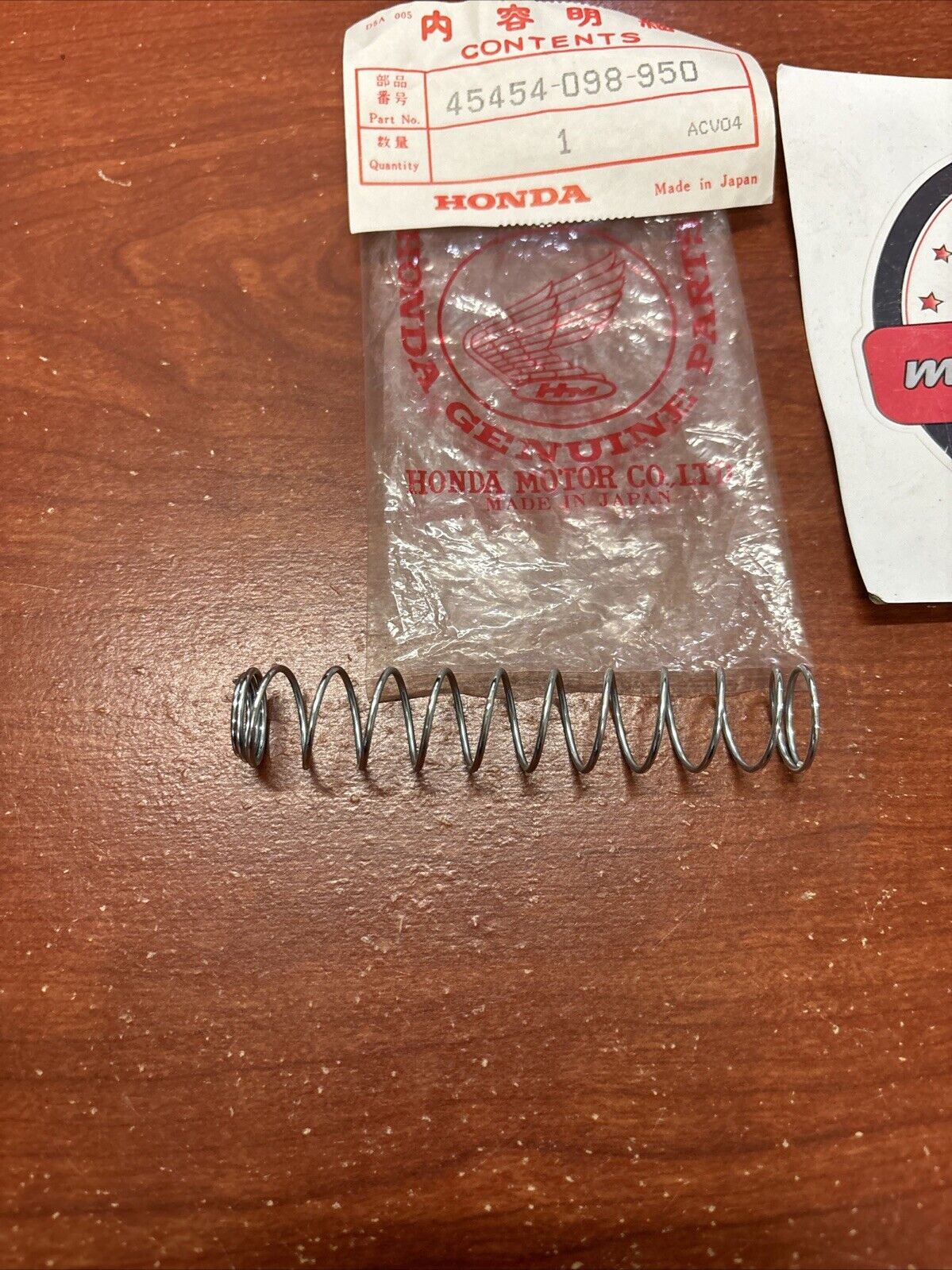 NOS Honda 1974 - 1976 CT70 1975 1976 XL70 BRAKE CABLE SPRING 45454-098-950 H145
