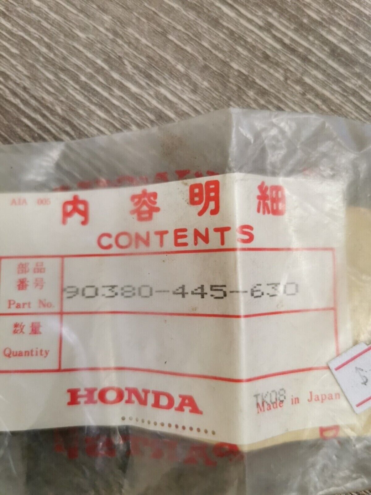 NOS HONDA SCREW OVAL 5X8 90380-445-630 H51