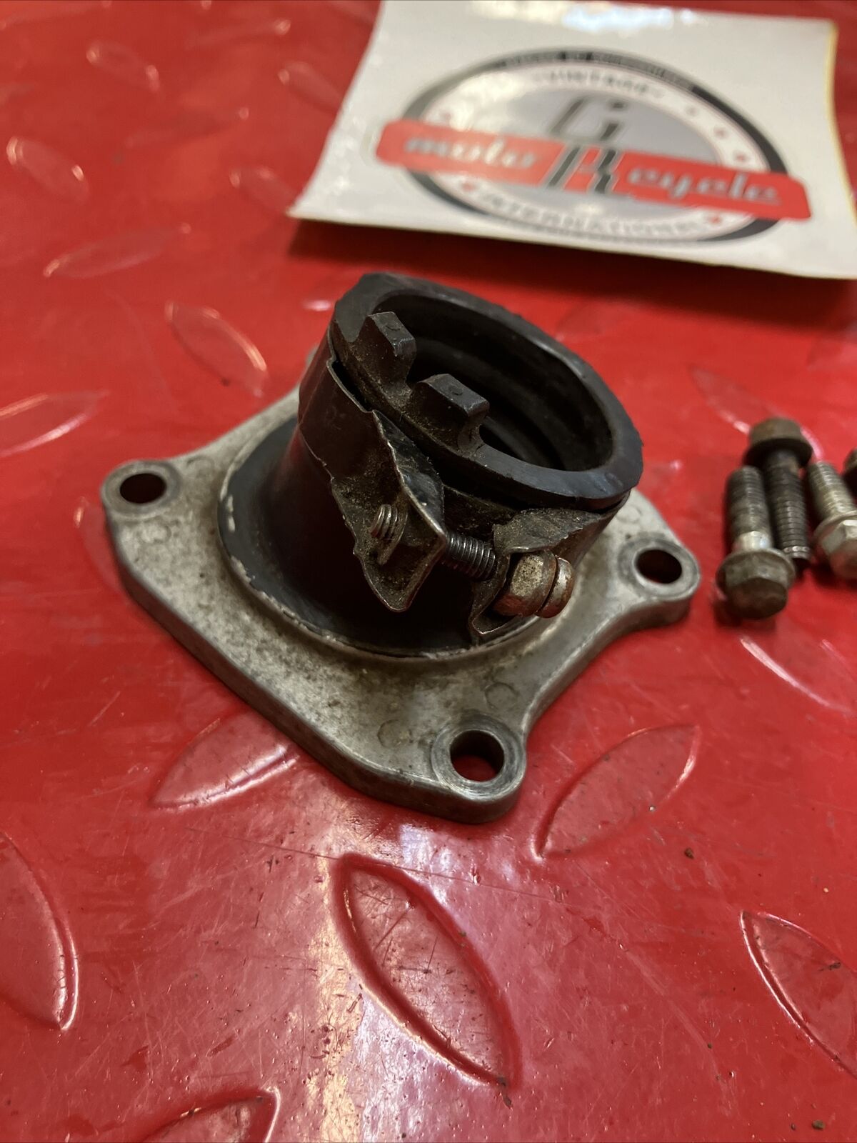 Honda CR80R 1990 intake manifold carburetor boot insulator