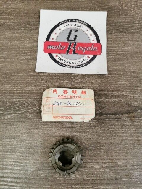 NOS HONDA CR125M 1974 1975 GEAR COUNTERSHAFT FIFTH 23T 23481-360-700 H76
