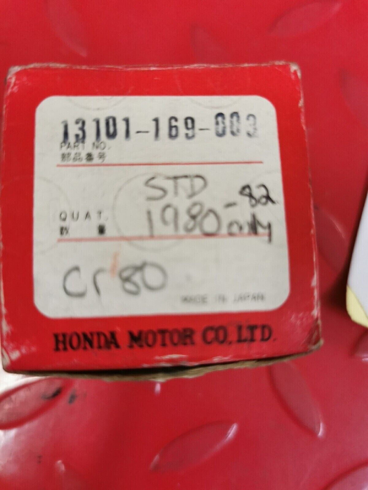 NOS HONDA CR80R 1980  PISTON STD 13101-169-003 H38