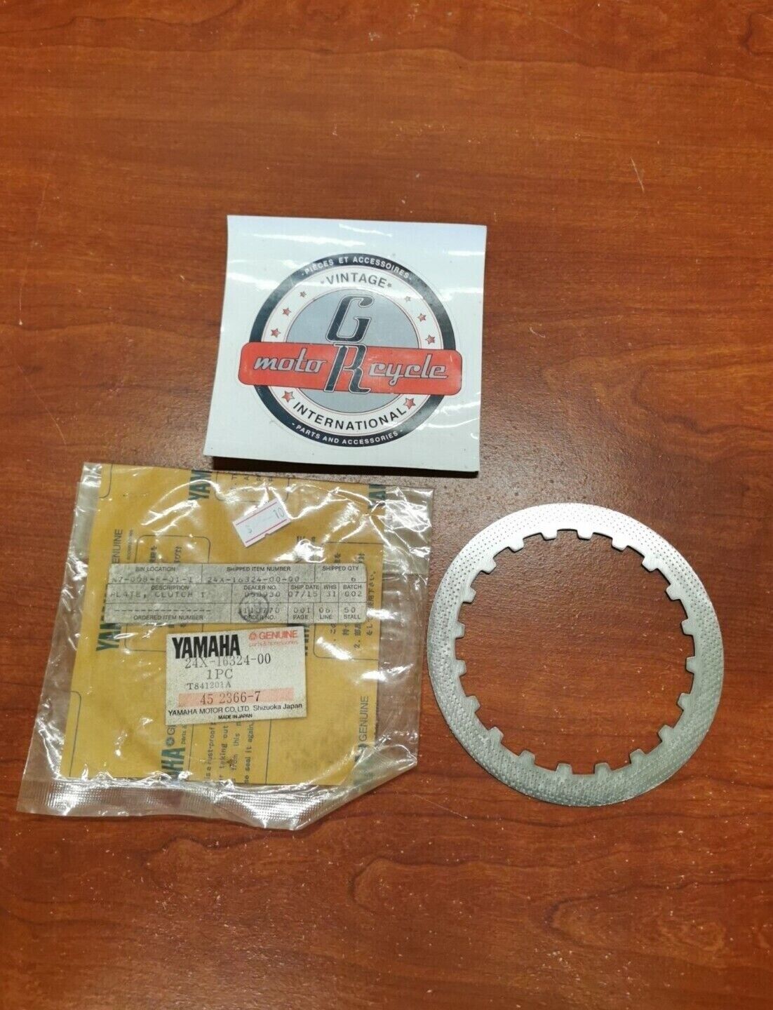 NOS Yamaha YZ125 CLUTCH PLATE 24X-16324-00-00 Y100