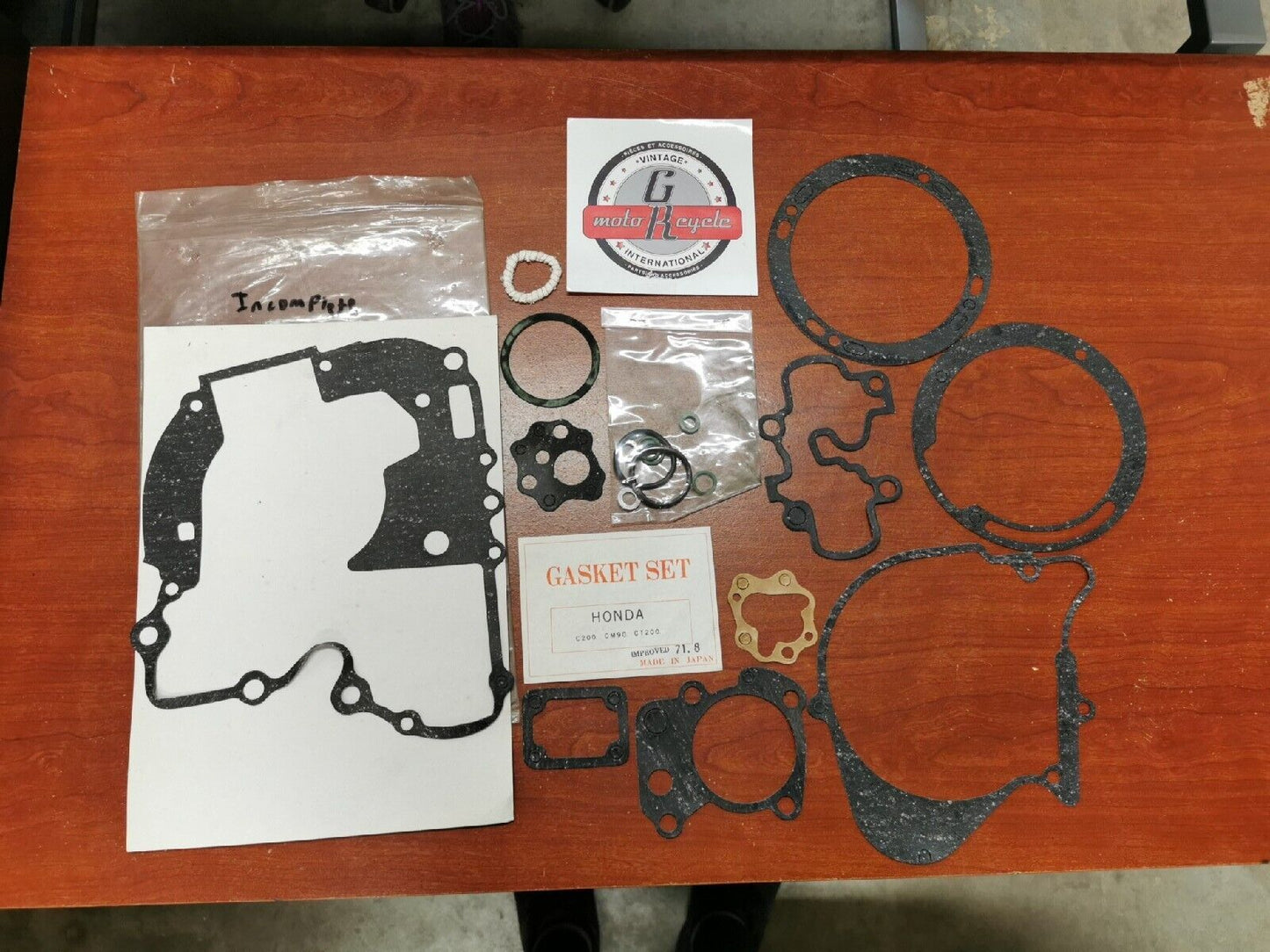 NOS Honda C200 CM90 CT200 GASKET KIT INCOMPLETE H37