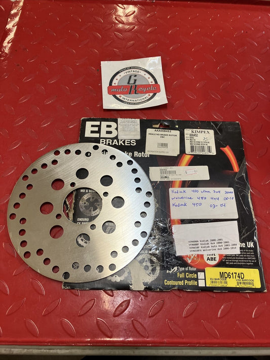 NOS Yamaha YFM400 YFM450 Kodiak Wolverine brake disk rotor EBC MD6174D J1