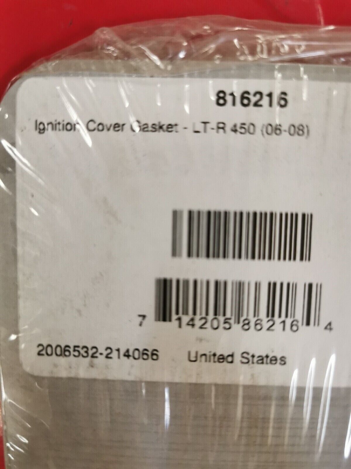 NOS VERTEX SUZUKI LTR450 2006 - 2008  IGNITION COVER GASKET 816216 J14