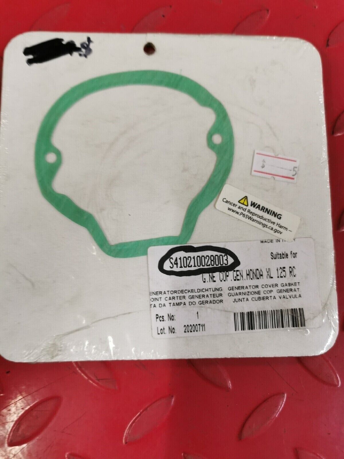 NOS HONDA XL125  Alternator Cover Gasket  S410210028003 J14