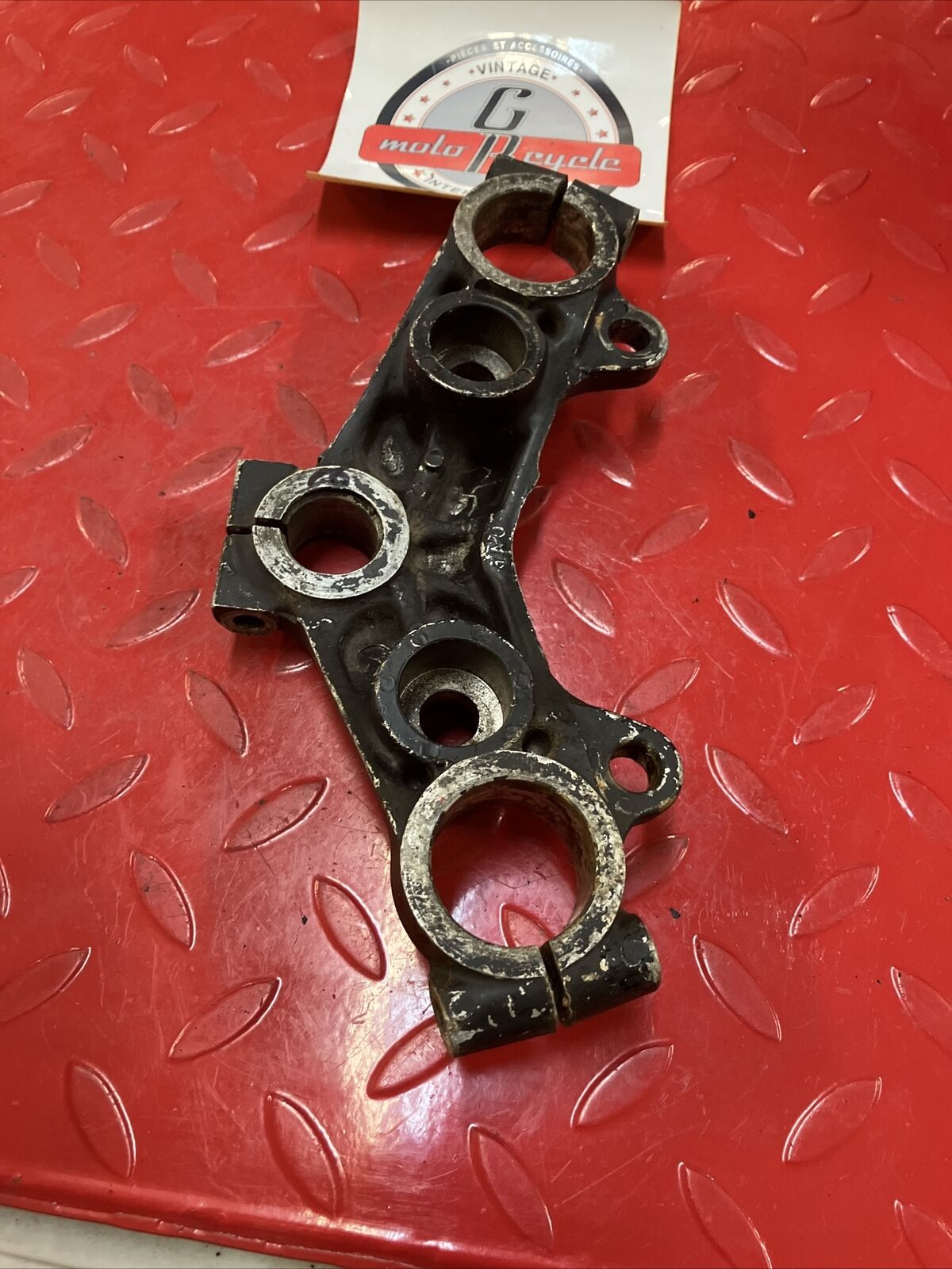 Yamaha RD400 1977 steering stem triple tree clamp handle crown 1976 1978 2