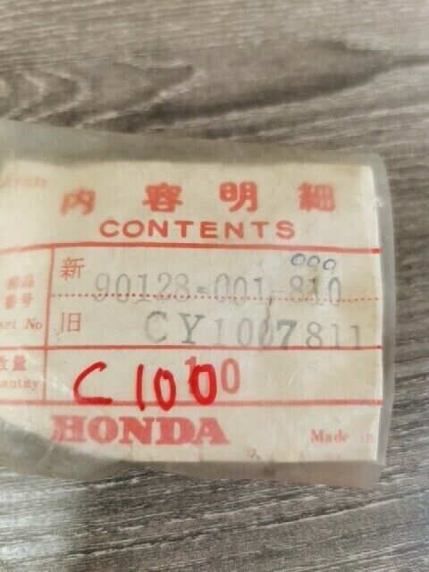 NOS HONDA C105T BOLT CY1007811 SUB BY 90128-001-810 H95