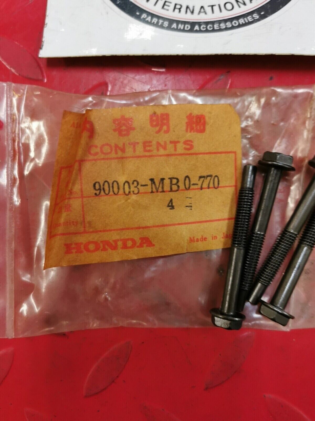 NOS Honda VF1100 VF750 VF700 BOLT, FLANGE (6X54) 90003-MB0-770 H27