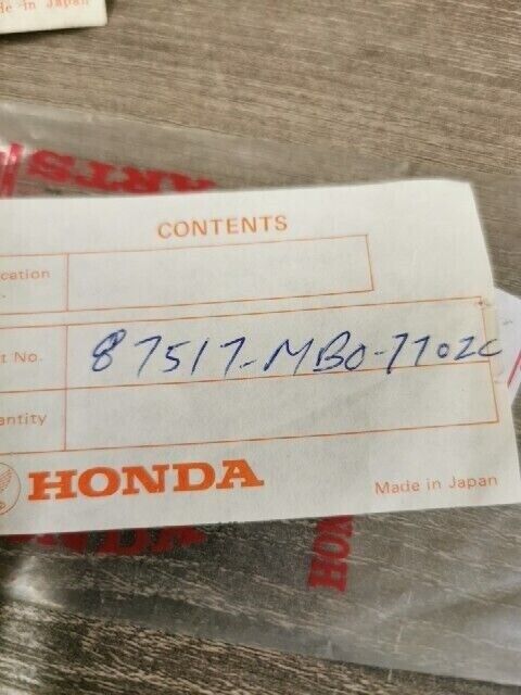 NOS HONDA VF1000R VF700S CX650T 1983 LABEL FRONT FORK CAUTION 87517-MB0-770 H100