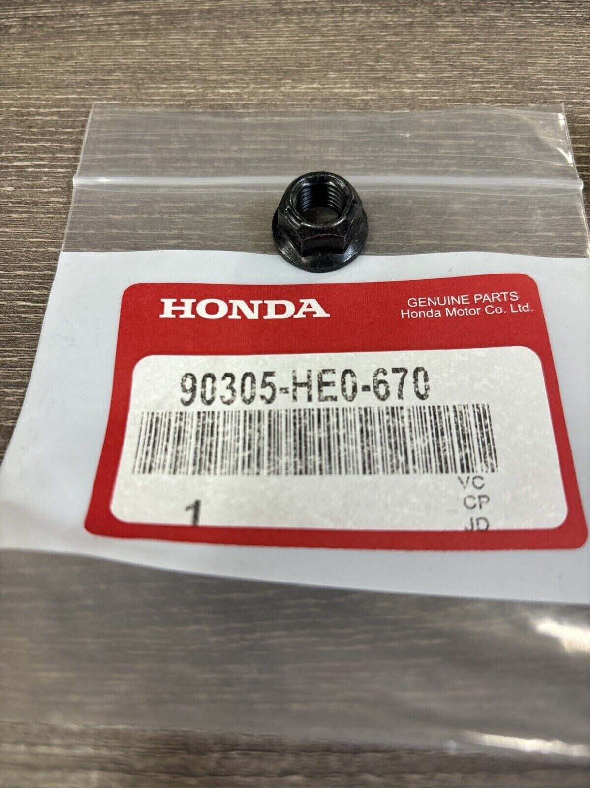 NOS Honda 1990 FL400R SELF-LOCK NUT 10MM 90305-HE0-670 H125