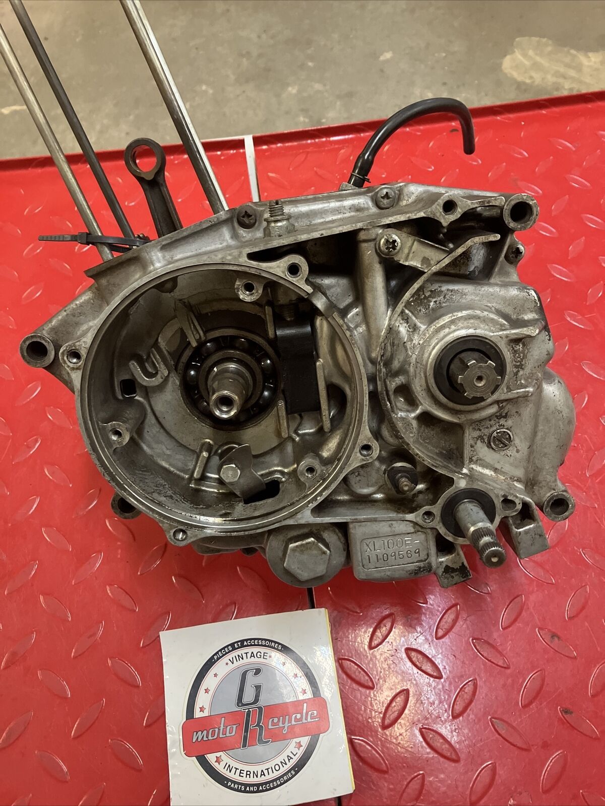 Honda XL100 1975 engine motor bottom end crankcase crankshaft transmission