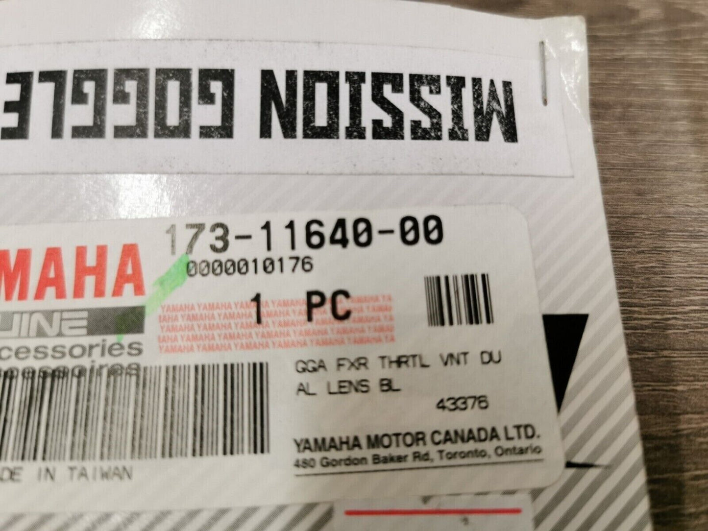 NOS FXR YAMAHA MISSION GOGGLE LENS VENOM 173-11570-00 J48