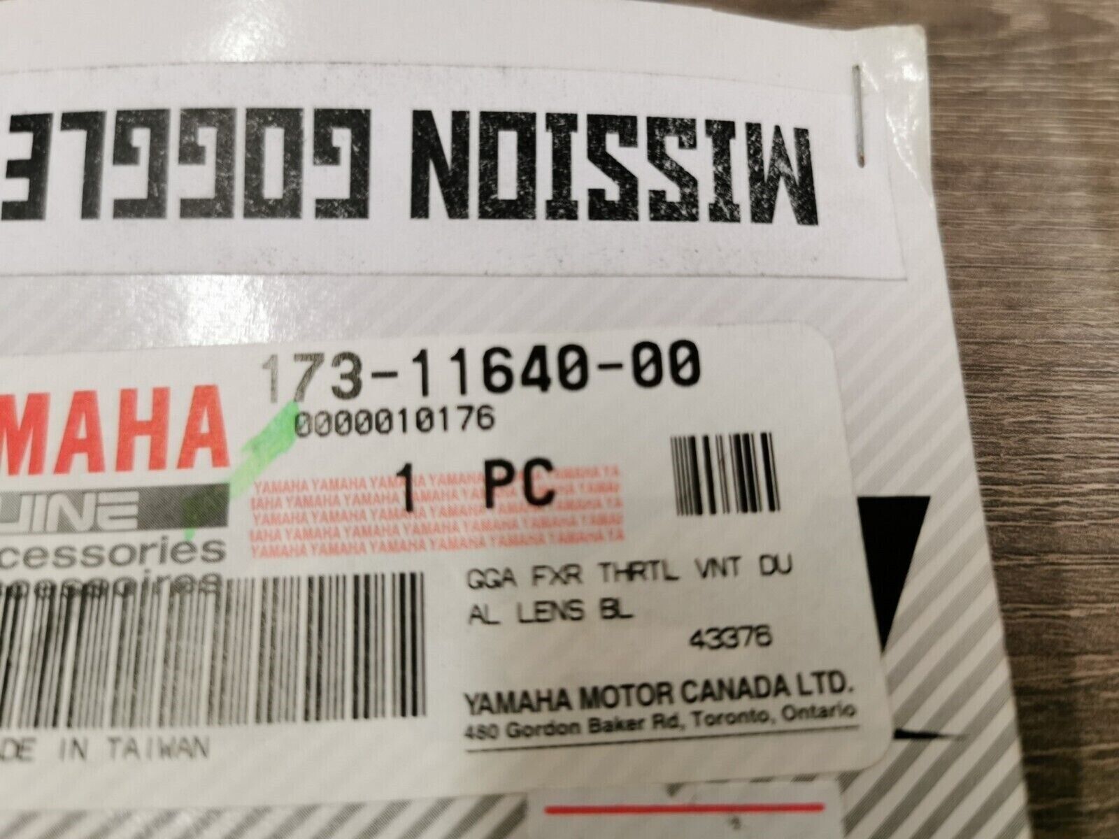 NOS FXR YAMAHA MISSION GOGGLE LENS VENOM 173-11570-00 J48