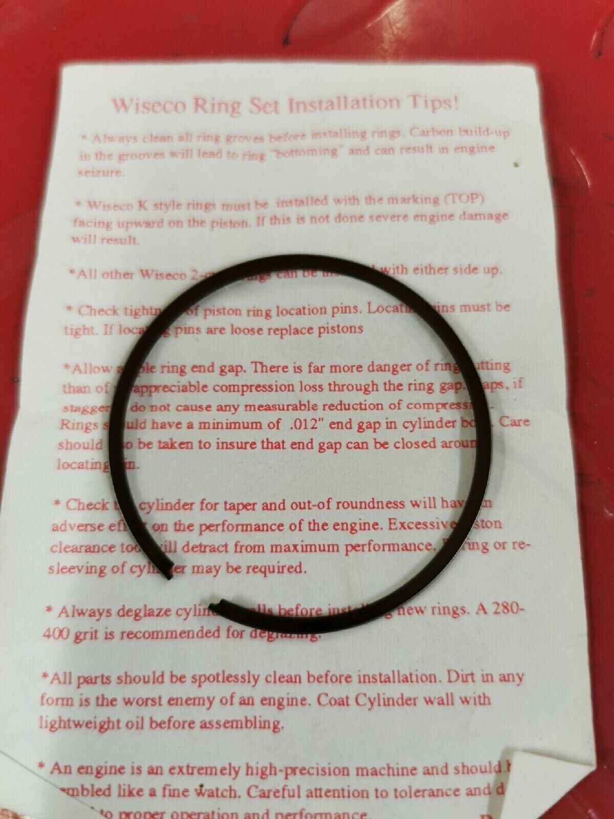 NOS WISECO HONDA CR80 1986 - 2002 RING SET   1890CS  J10