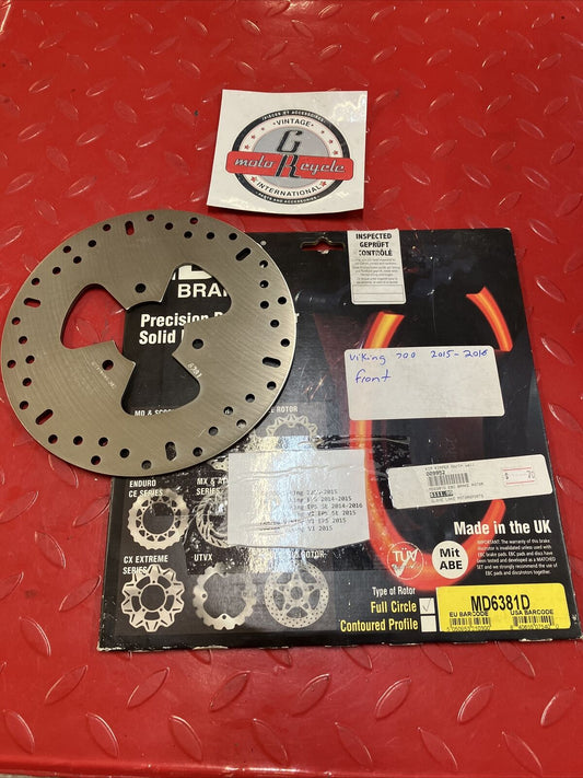 NOS Yamaha YXM700 Viking 2015 2016 brake disk rotor EBC MD6381D J1