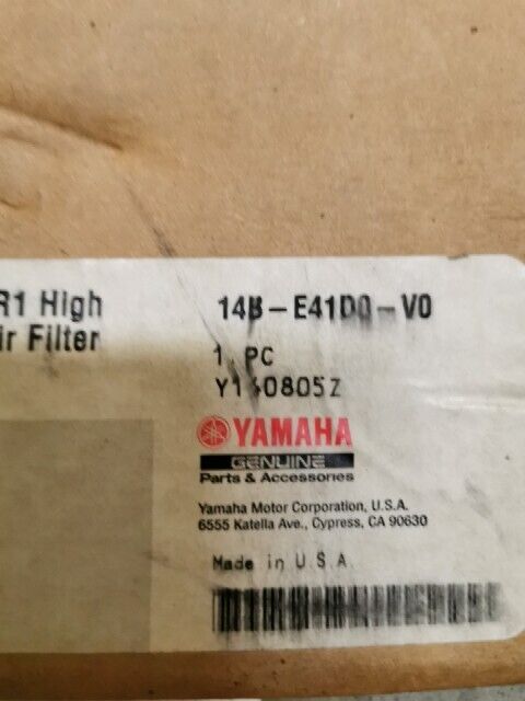 NOS YAMAHA YZF-R1 GYTR R1 HIGH FLOW AIR FILTER 14B-E41D0-V0-00 Y106