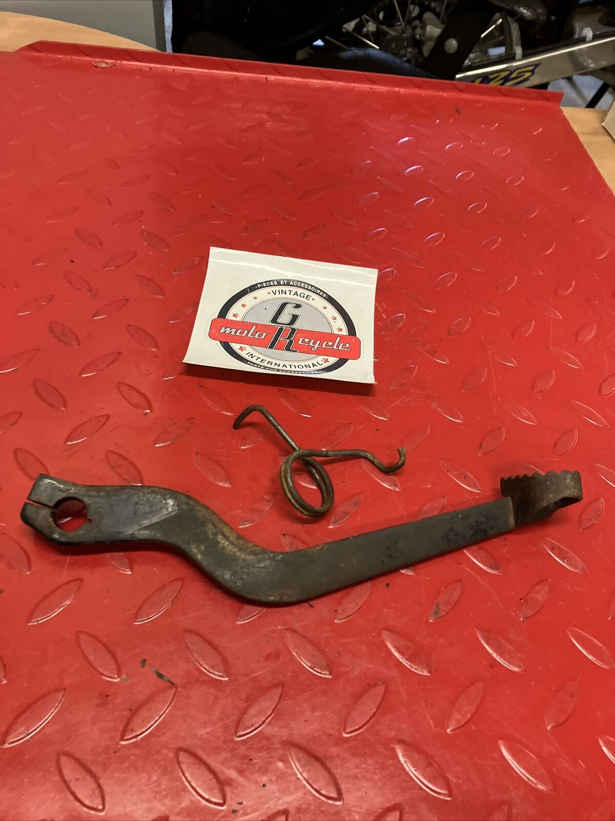 Honda XL175 1975 rear brake pedal lever arm spring 1974 1973