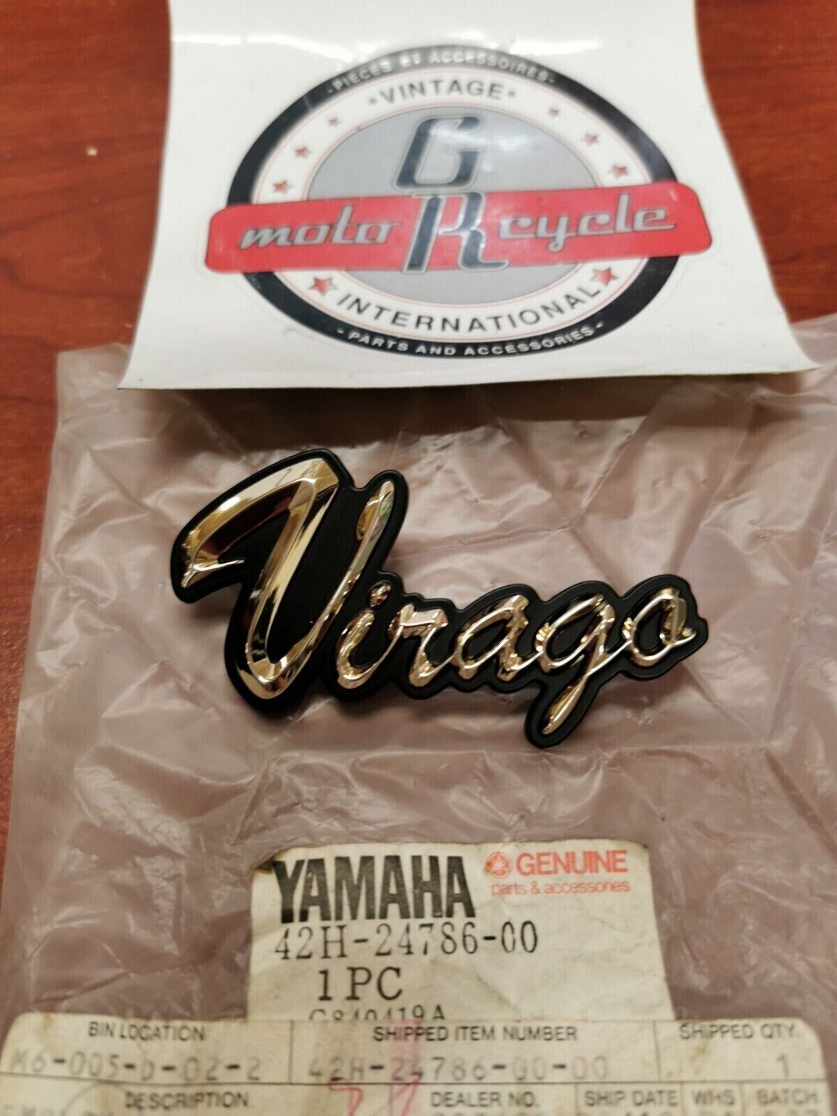 NOS Yamaha XV700 XV1100 XV1000 EMBLEM 42H-24786-00-00 Y92