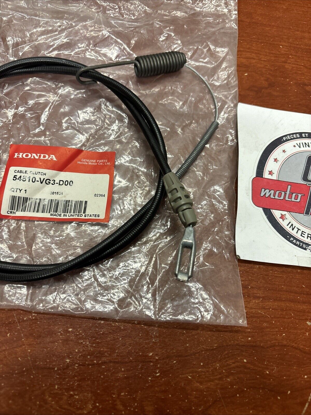 NOS Honda HRS216 K1-K5 CLUTCH CABLE 54510-VG3-D00 H175