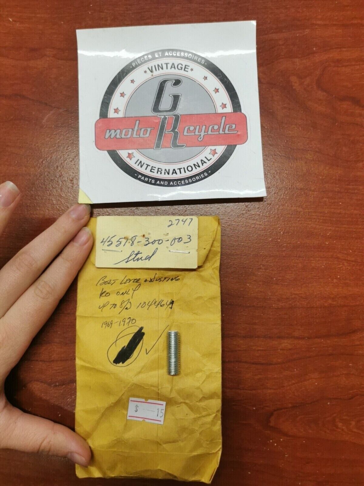 NOS Honda CB750K CB450K3 BOLT, LEVER ADJUSTING 45518-300-003 H32