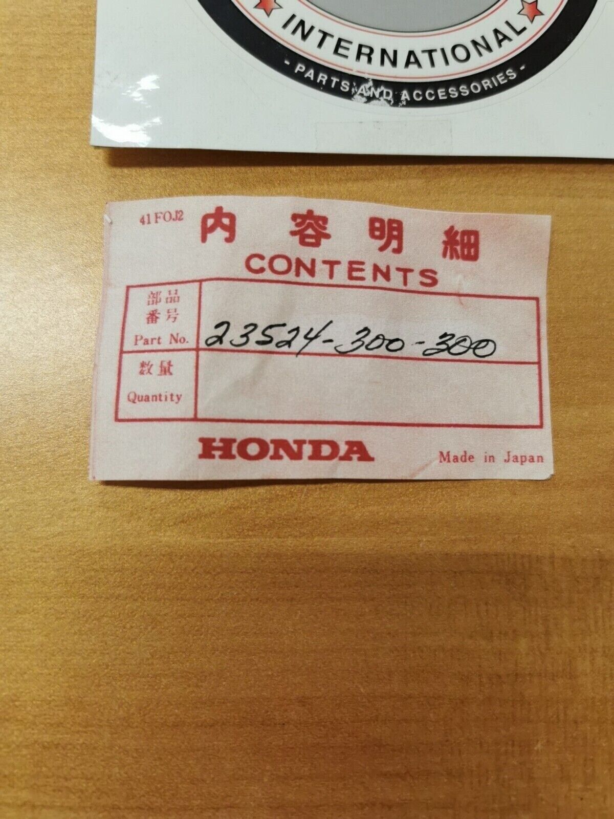 NOS Honda CB750K ELEMENT, OIL RESERVE 23524-300-300 H26