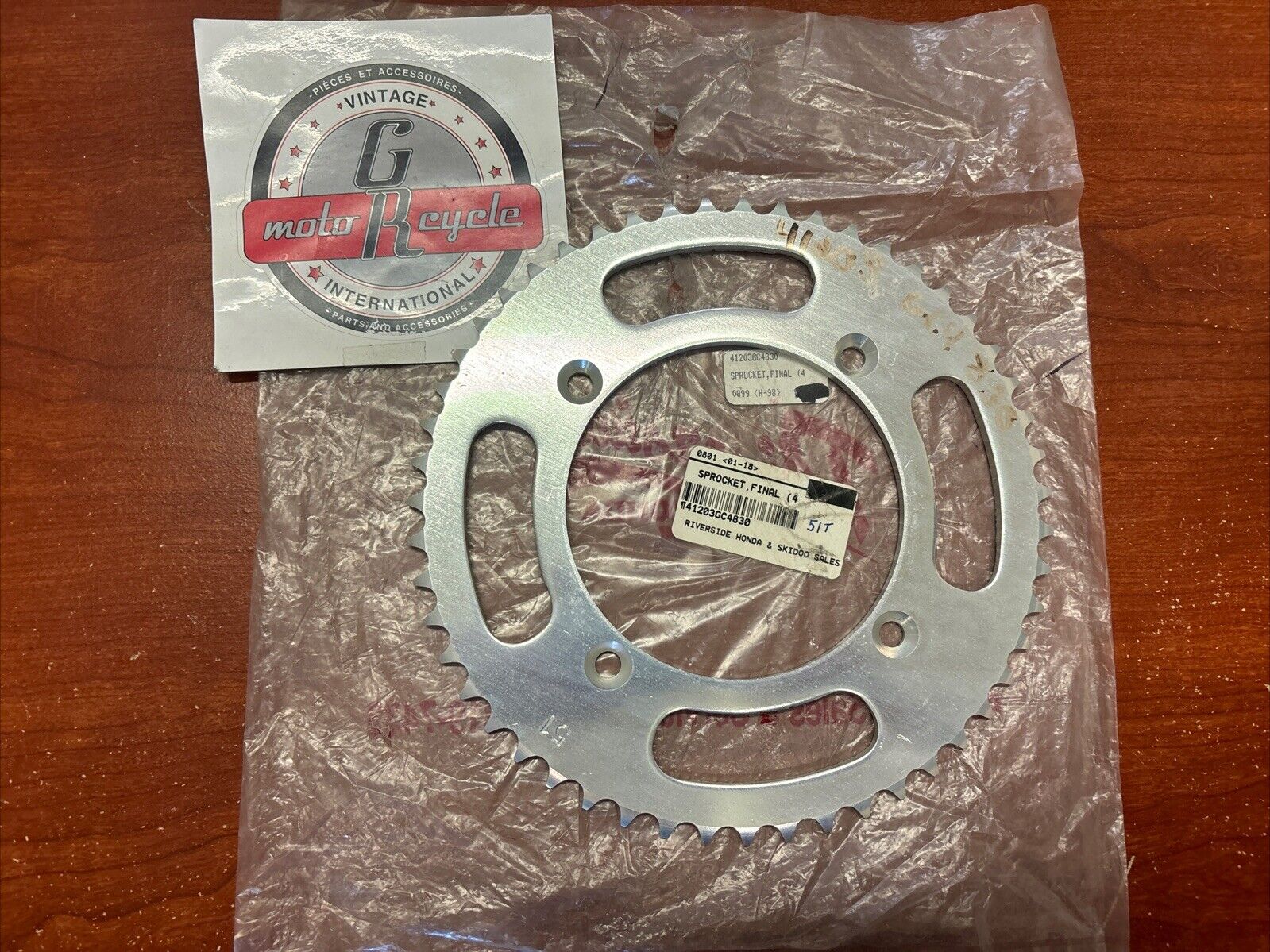 NOS Honda 1985 - 2002 CR80R FINAL SPROCKET 51T 41203-GC4-830 H139