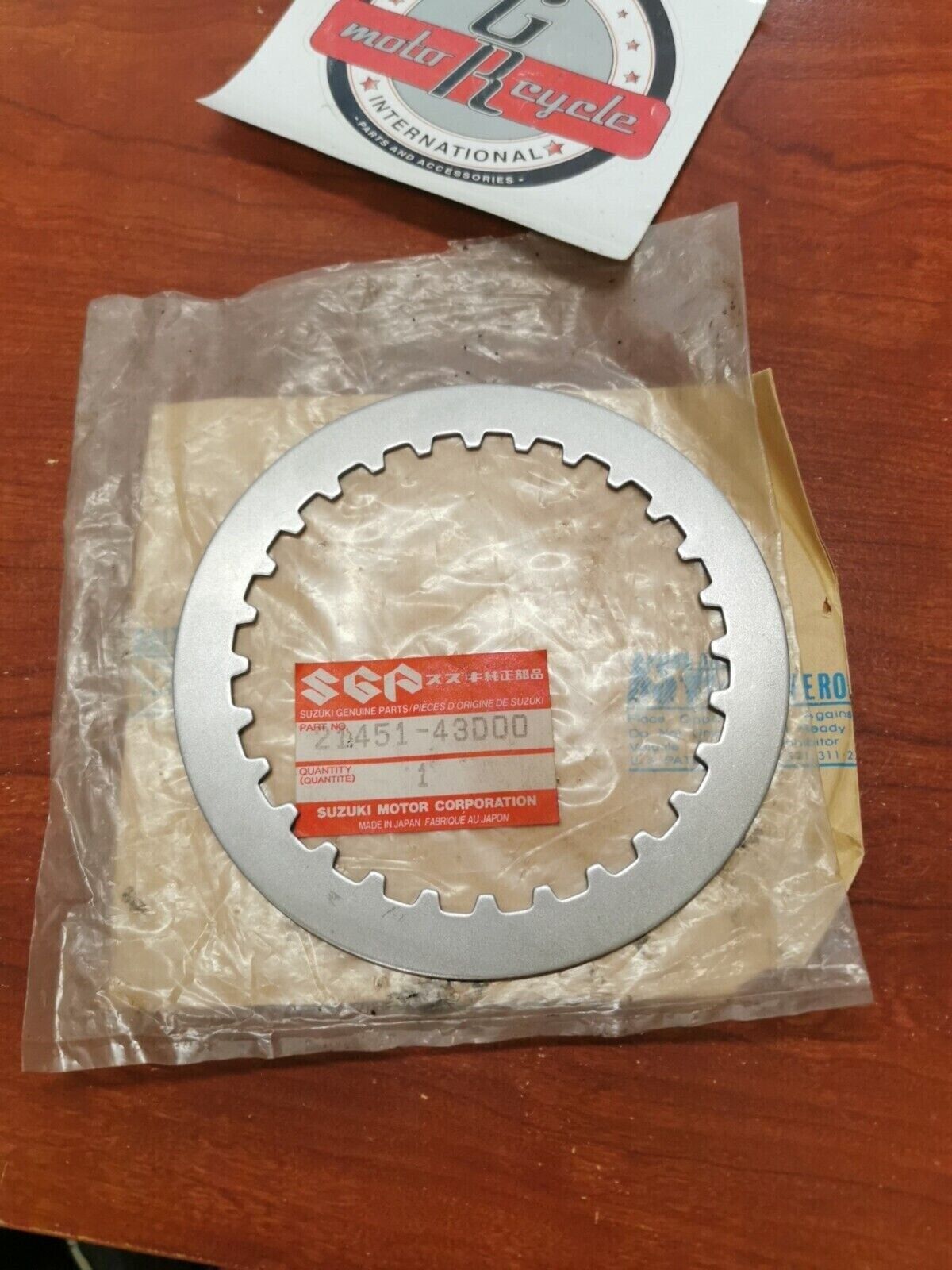 NOS Suzuki RM125 CLUTCH DRIVE PLATE T:1.4 21451-43D00 S21
