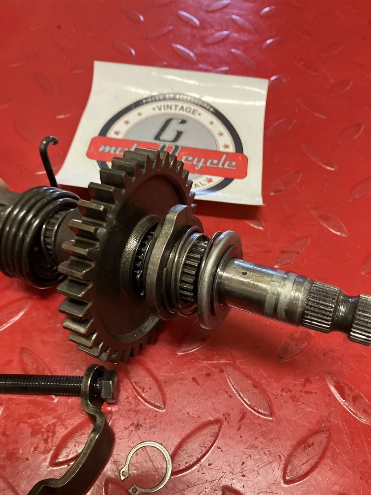 Honda XL250R 1982 Kickstarter kick starter shaft gear spindle stopper 1983