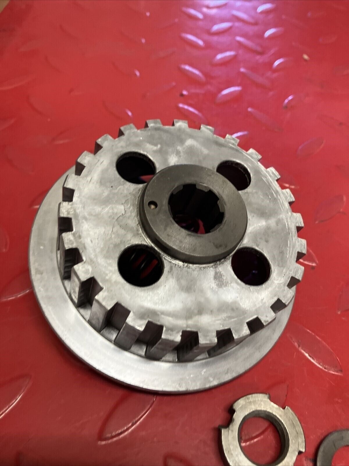 Honda XL200R 1984 clutch basket hub pressure plate 1983 2