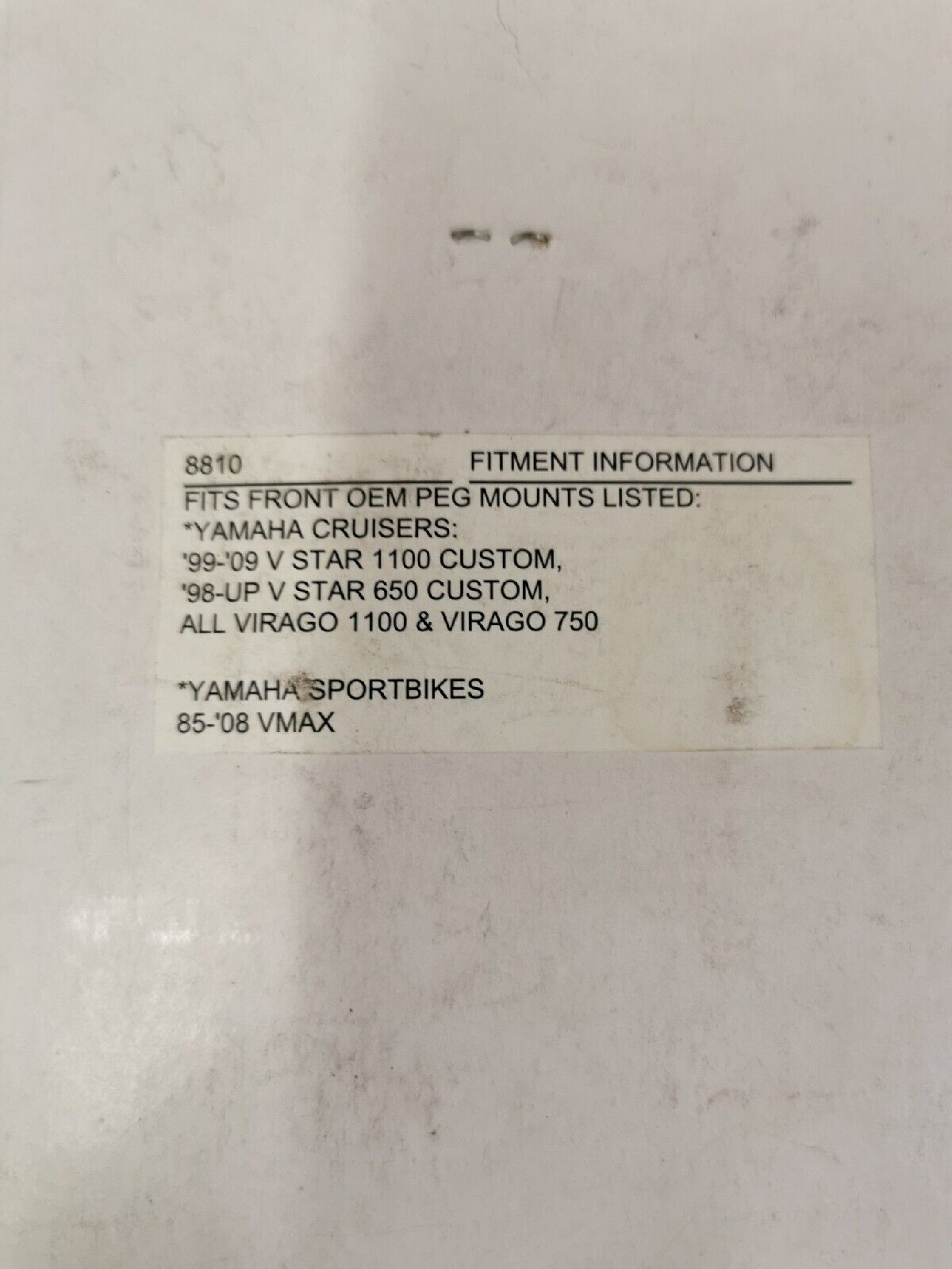 NOS KURYAKYN YAMAHA XVS1100 XVS650 VMX1200  FRONT PEG ADAPTER  8810 J17