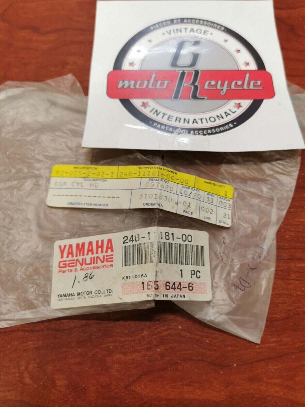 NOS Yamaha AT1 CT2 DT125 MX125 YZ100 CYLINDER HEAD GASKET 248-11181-00-00 Y78